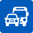 Icon of a car and a bus. 