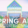water color art of UB Center for the Arts building with text overlay "Spring into Art Creator Showcase". 