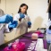 UB faculty member Carleara Weiss working in the School of Nursing's new wet lab in Farber Hall. 