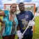Bernice Barrett (left) pictured with son Ray on a lacrosse field at Sweet Home High School. 