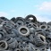 Pile of discarded tires. 
