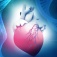 Concept of genetic heart disease featuring an anatomical illustration of a heart and strands of DNA. 
