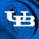 UB logo with UB seal behind it. 