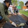 Members of UB Sprouts work in the Future Community Garden in downtown Buffalo, NY during the 2018 Fruit Belt Clean-a-thon. 