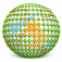 An illustration of green balls making a sphere. 