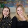 Two students who received critical Language scholarships pose together. 