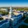 Aerial view of Hayes Hall. 
