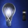 Lightbulb with DNA helix as the filament. 