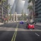 Car driving on a virtual test track. 