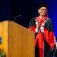 Satish Tripathi in cap and gown. 