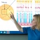 Margaret DeAngelis points to a circle representing macula on a chart . 