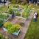 Aerial view of the campus garden at the GrOW Clean Energy Center. 