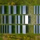 Overhead view of solar panels. 