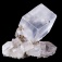 Sodium chloride crystals on a black background. 
