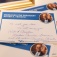 Cards with hand-written notes for President Tripathi. 