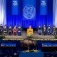 Wide view of a commencement ceremony. 