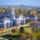 Aerial view of South Campus in the fall. 