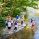 EarthEd Institute participants hike in JP Nicely Memorial Park in West Falls, NY. 