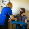 A participant in the Women's Health Initiative having her blood pressure checked. 